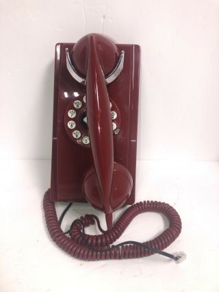 Crosley Cr55 Corded Push Button Dial Retro Vintage Wall House Telephone Red