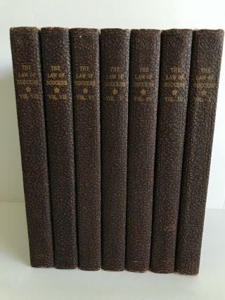 The Law Of Success,  Napoleon Hill,  1939 Edition Volumes 1,  3,  4,  5,  6,  7,  8 Vintage