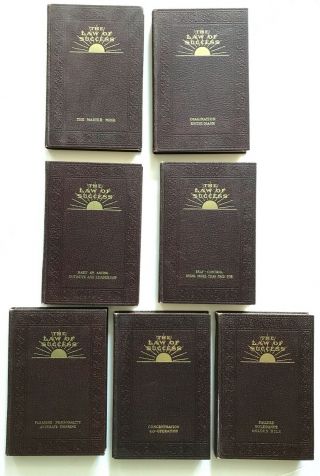 The Law of Success,  Napoleon Hill,  1939 Edition Volumes 1,  3,  4,  5,  6,  7,  8 Vintage 4