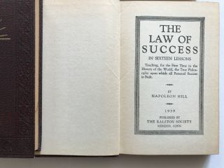 The Law of Success,  Napoleon Hill,  1939 Edition Volumes 1,  3,  4,  5,  6,  7,  8 Vintage 6
