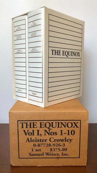 Aleister Crowley Equinox Volume I / 1 - 10 Complete Weiser Sex Magick Rare Occult