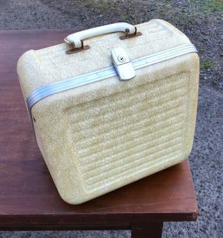 Vintage Atomic Age Bowling Ball Bag Hard Case Shell 1950 