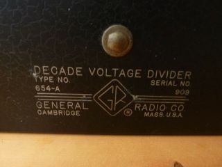 GENERAL RADIO 654 - A Decade voltage divider vintage wood case unit 3