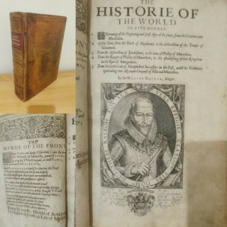 The History Of The World.  Sir Walter Raleigh.  1628.  Maps.  Binding