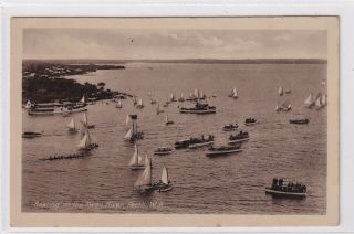 Vintage Postcard Boating On The Swan Western Australia 1900s