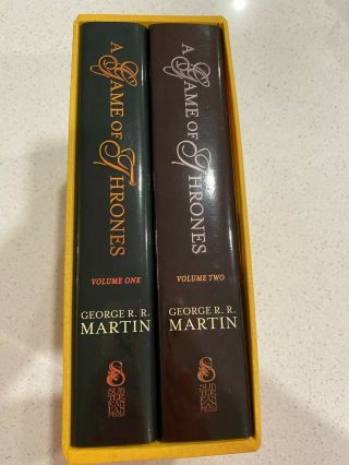 A Game Of Thrones - Volume 1 & 2.  Limited Edition Signed By George R.  R.  Martin