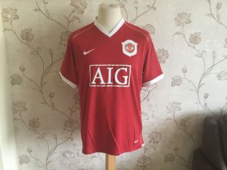 2006 - 2007 Manchester United Home Shirt,  Adults L,  Ex Cond,  Nike Vintage