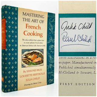 Signed Mastering The Art Of French Cooking – " First Edition " – Julia Child 1961