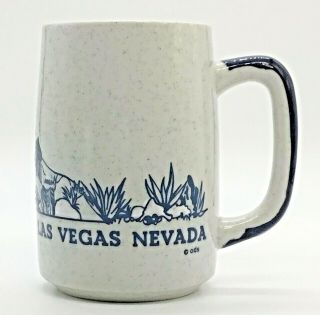 Vintage Las Vegas Coffee Mug Souvenir Casino Speckled 5 " Tall Stoneware