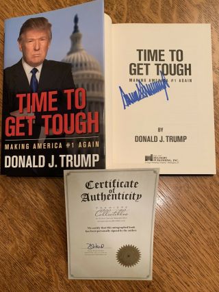 Donald Trump Signed Full Signature Time To Get Tough 1st Edition