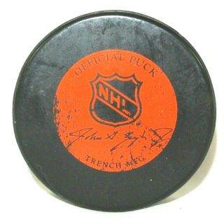 Vintage 1980s Nhl Hockey Puck Official Game - John Ziegler Jr.