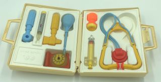 Vintage 1977 Fisher Price Medical Kit Toys Children’s Doctor Play Set