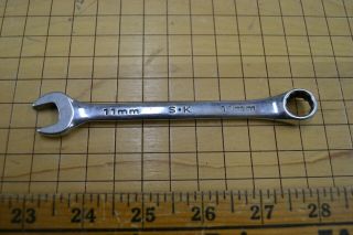 Vintage Sk S - K Tools Combination Wrench Full Polish 11mm Metric 12pt Usa 88311