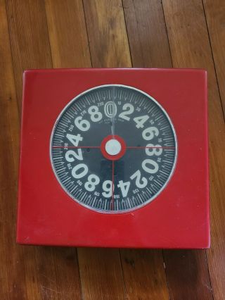 Vintage Mid Century Mod 1964 Bath Scale Brearly Counselor Bright Red & Black
