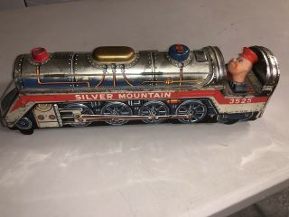 Vintage Silver Mountain 3525 Tin Toy Train - Modern Toys Japan -