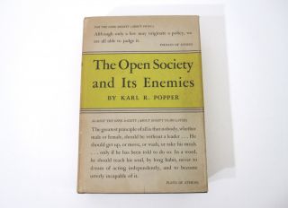 1950 Rare Book 1st Us Ed.  The Open Society And Its Enemies Karl Popper Princeton
