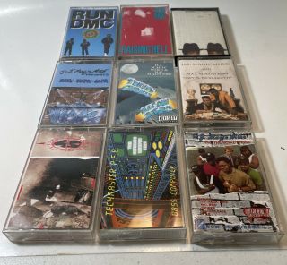 Vintage Rap Hip Hop Cassettes Run Dmc,  Dj Magic Mike,  Cypress Hill,  Techmaster