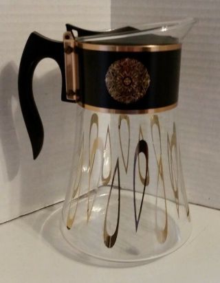 David Douglas Mid Century Modern Atomic Coffee Carafe Flameproof 8 Cup 40oz Mcm