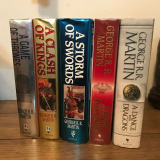 A Game Of Thrones Set,  George R R Martin,  Books 1 - 5,  All 1st/1sts,  Three Signed