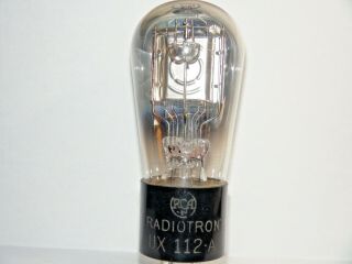 Vintage Hot Stamped Globe Vintage Rca Radiotron UX 112 A Vacuum Tube Very Strong 3