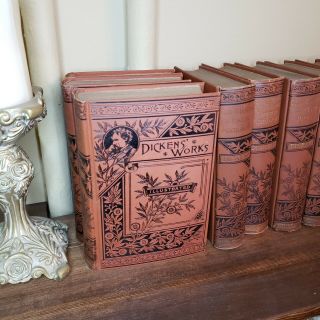 The Complete Of Charles Dickens 15 Volume Book Complete Set Circa 1885