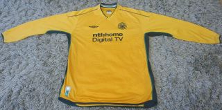 Celtic Fc Vintage 2002/2003 Umbro Ntl Long Sleeve Away Shirt - Xl Mens