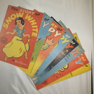 The Story Of Snow White by Walt Disney Seven Dwarf Books - Complete Set 2
