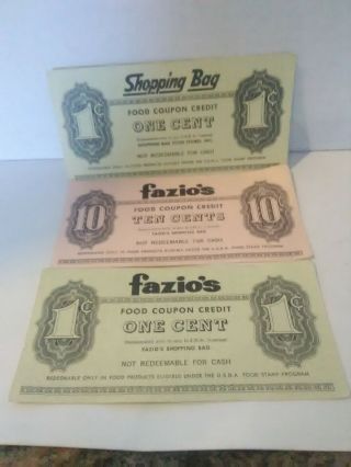 Vintage Food Stamps Fazio 
