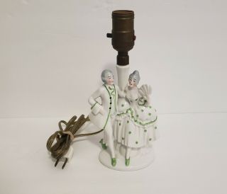 Vintage German Porcelain Victorian Courting Couple Lamp - Stamped 4226 A