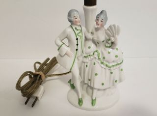 Vintage German Porcelain Victorian Courting Couple Lamp - stamped 4226 A 2
