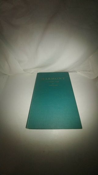 Harmony By Walter Piston 3rd Edition 1962 Vintage