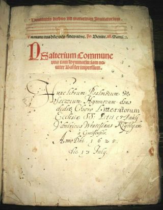 1516 Catholic Antiphonary Missale Psalterium Romanum Latin Post Incunable Folio