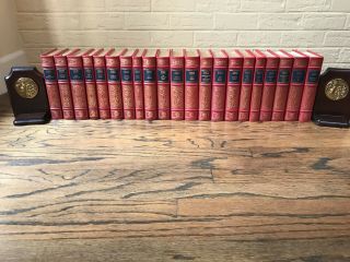 Oxford Library Of Charles Dickens Franklin Library - Complete 21 Vol & Bookends