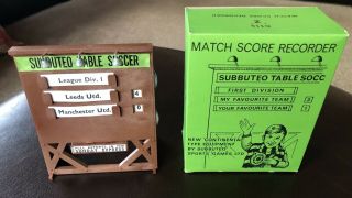 Vintage Subbuteo Match Score Recorder Boxed With Lights And Team Names