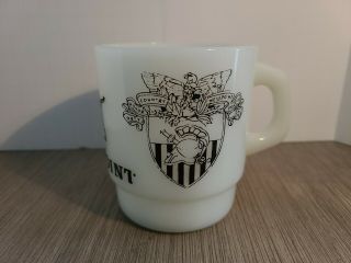 Vintage Fire King Anchor Hocking Coffee Cup Mug West Point Academy