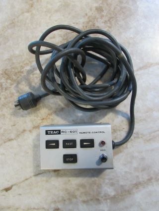 Teac Rc - 601 Vintage Wired Remote Control Unit For Reel To Reel Recorder