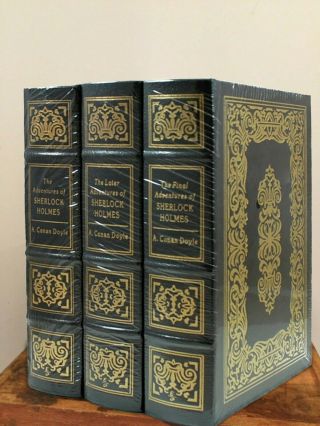 Sherlock Holmes Complete Set By A.  C.  Doyle (easton Press - Special) Leather,