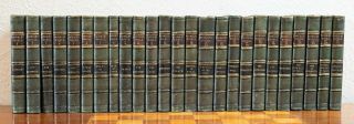 Set Of 25 Waverley Novels,  By Sir Walter Scott,  1863,  Bound In Fine Green Leather