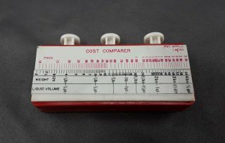 Vtg Add - A - Matic Currency/weight/volume Counter Cost Comparer Slide Rule 3