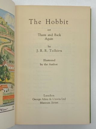 The Hobbit – FIRST EDITION – Ninth Printing – JRR TOLKIEN 1937 Lord of the Rings 2