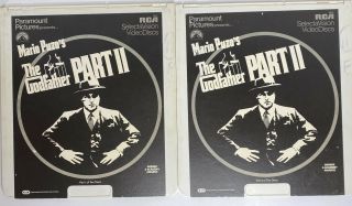 The Godfather Part Ii Movie 2 - Video Disc Set Rca Selectavision Ced Vintage