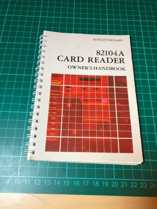 Hp 82104a Card Reader Handbook – For Hp41 Calculator Series