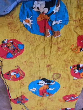 Vintage Disney Mickey Mouse Sports Sleeping Bag 60s 70s