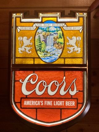 Coors Vintage Beer Mirror - Light Up 1979