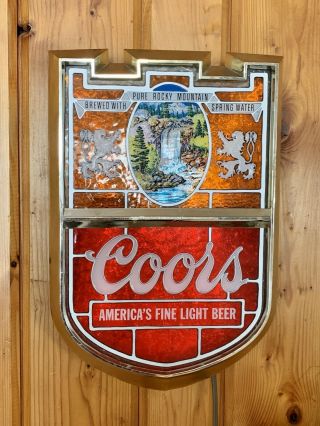 Coors Vintage Beer Mirror - Light Up 1979 2
