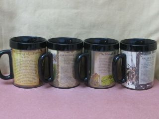 4 1960s West Bend Thermo Serv Us History Mugs Cups
