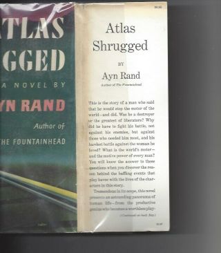 Atlas Shrugged Ayn Rand Signed 1st edition.  3rd printing 2
