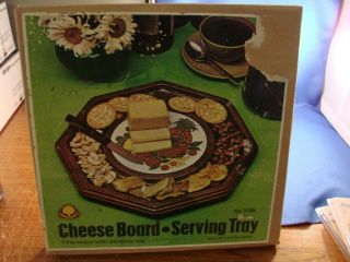 Vintage Cheese Board Serving Tray No.  3588 With Ceramic Tile