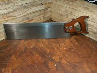 Vintage 16  Back Saw Warranted Superior 14 Tpi Fine Woodworking Tool Near
