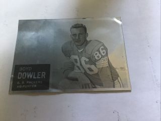 1962 Topps 71 Printing Plate Boyd Dowler Green Bay Packers Vintage Rare